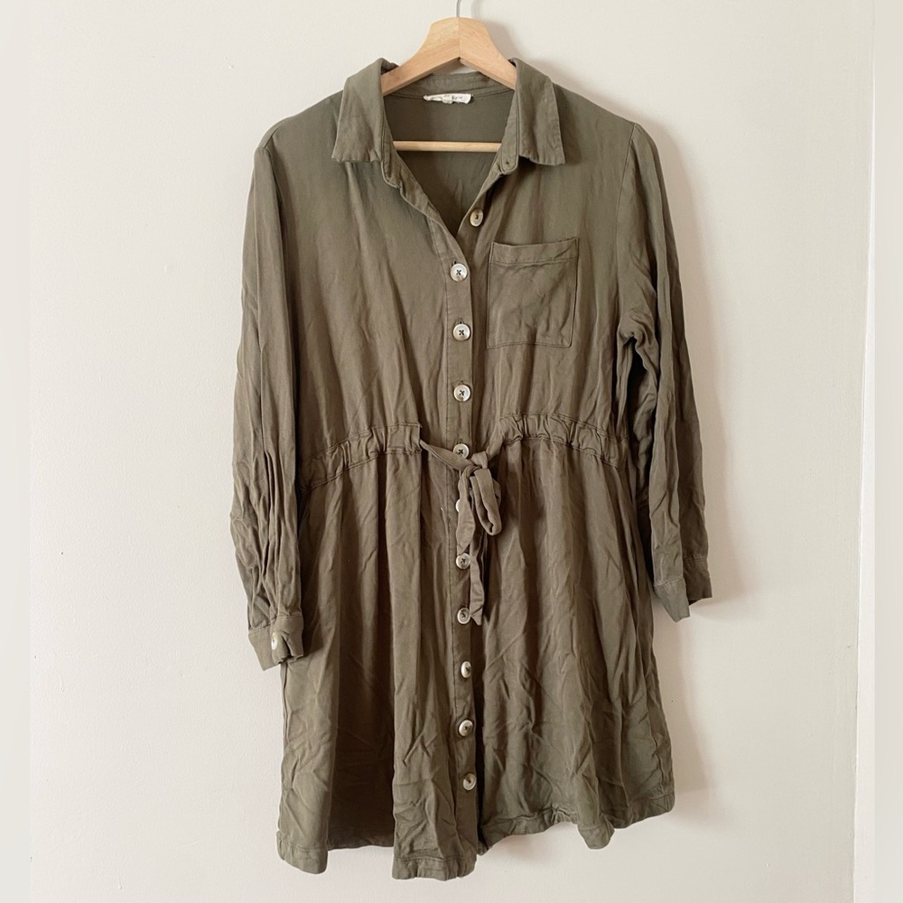 Tea n rose • Green Button Down Dress